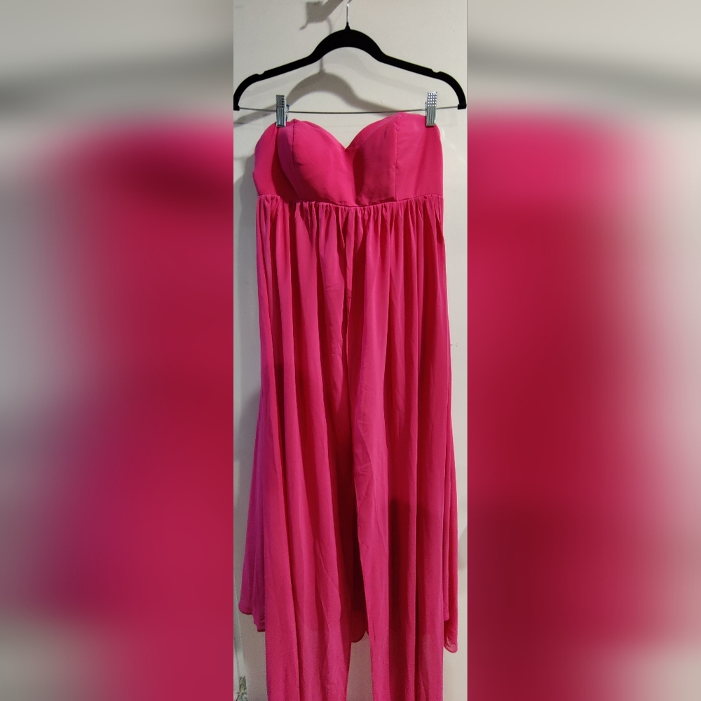 Chic Backless Pink Halter Dress - Picture 4 of 6